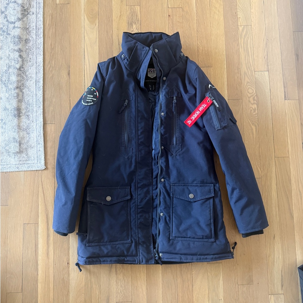 Horze Navy Equestrian Riding Puffer Jacket Small, women’s